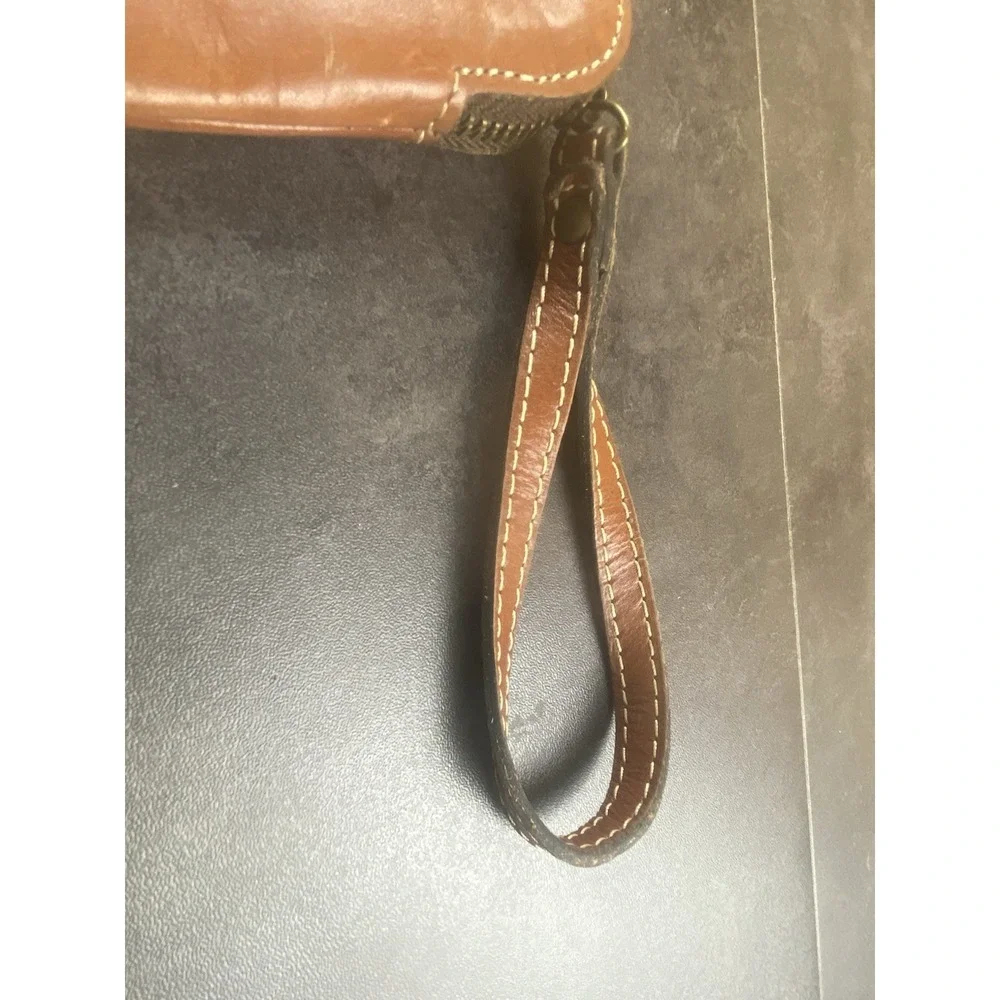 Patricia Nash Brown Leather Wristlet